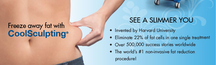 SEE A SLIMMER YOU Freeze away fat with CoolSculpting®  