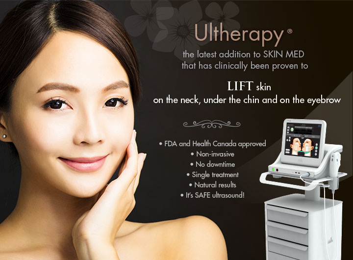 Ultherapy®  the latest addition to SKIN MED that has clinically been proven to LIFT skin on the neck, under the chin and on the eyebrow